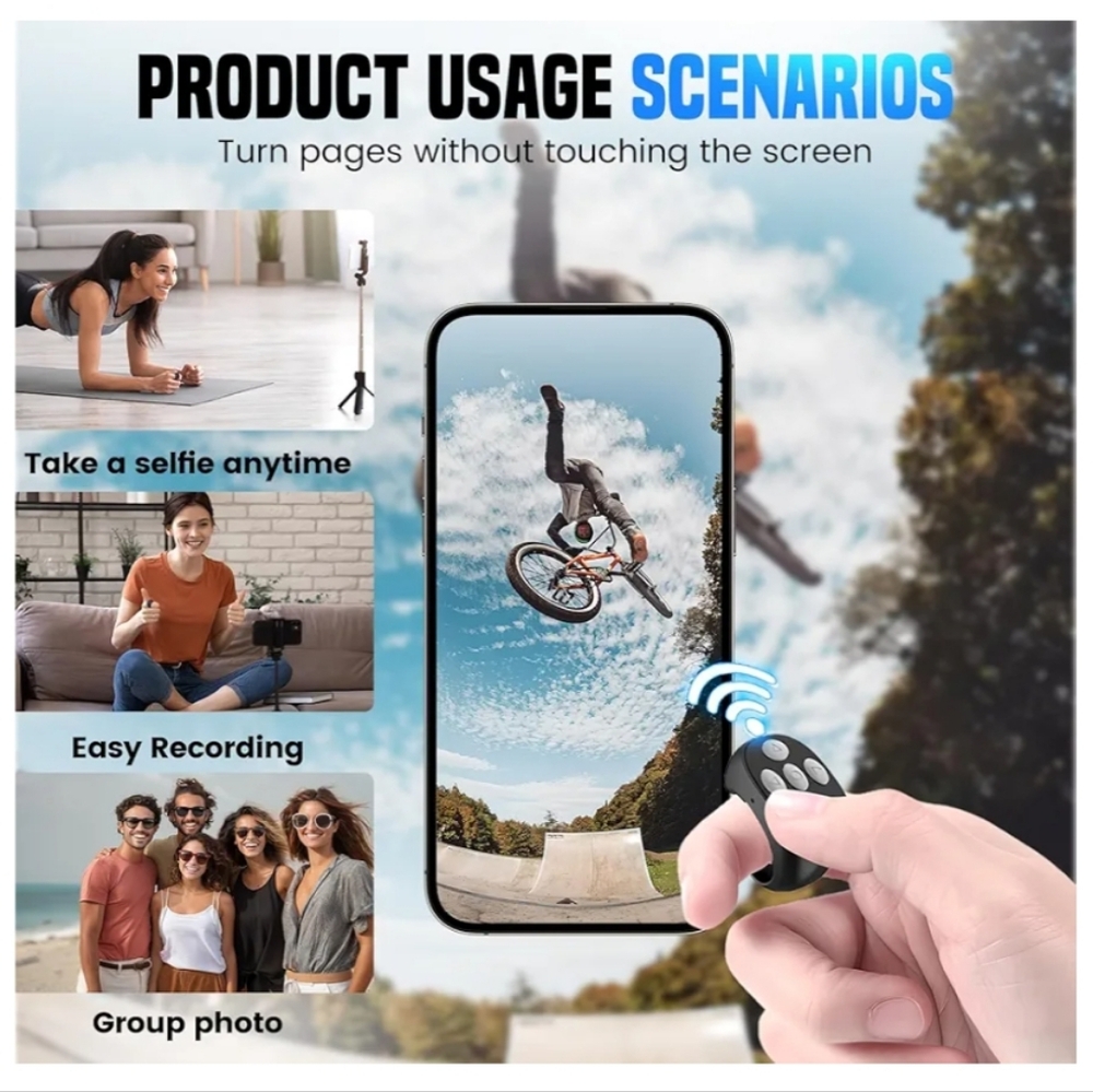 Multifunctional Mobile Remote Control Ring For IOS & Android - Picture 7 of 9